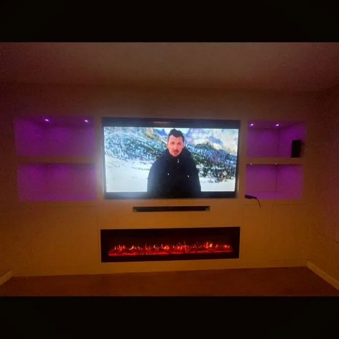Lit media wall